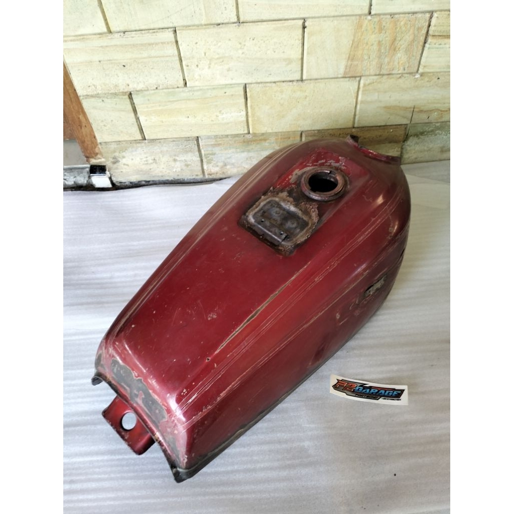 Tangki gl100 tahun 82 original paint cat ori merah kran tiger