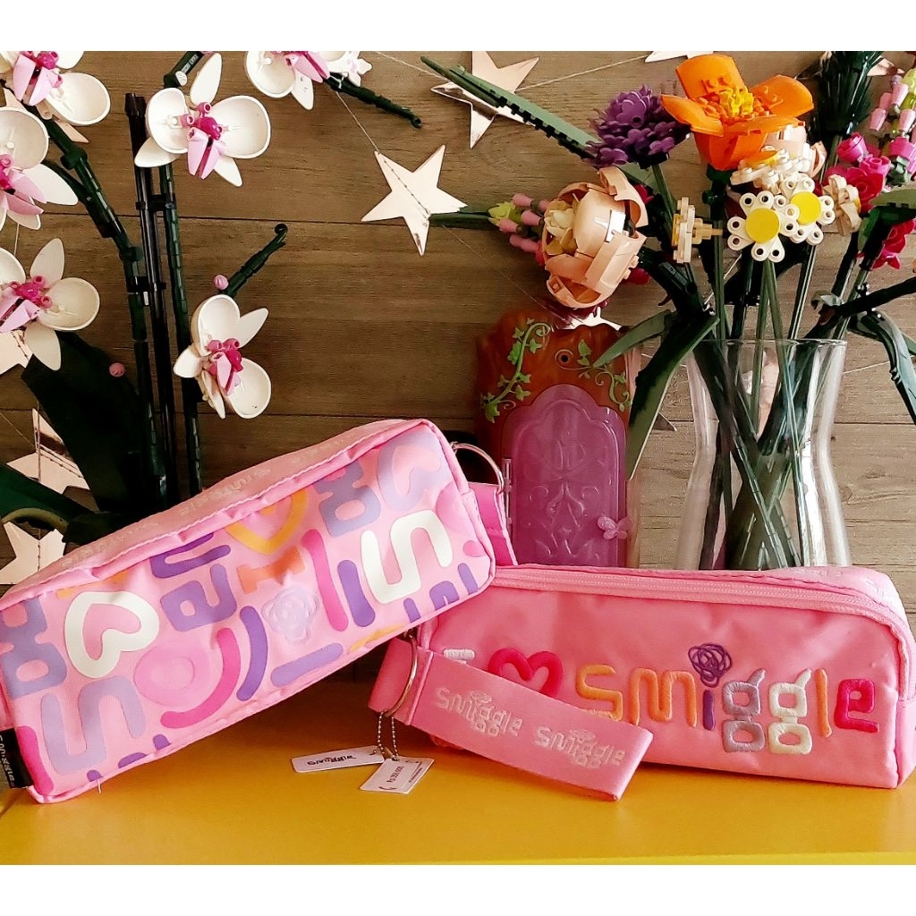 Smiggle Pencil Case Pink 3 Oblong I Love Smiggle
