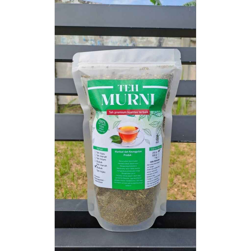 Teh Hijau Bubuk | Daun teh hijau kering tanpa Batang Aroma wangi