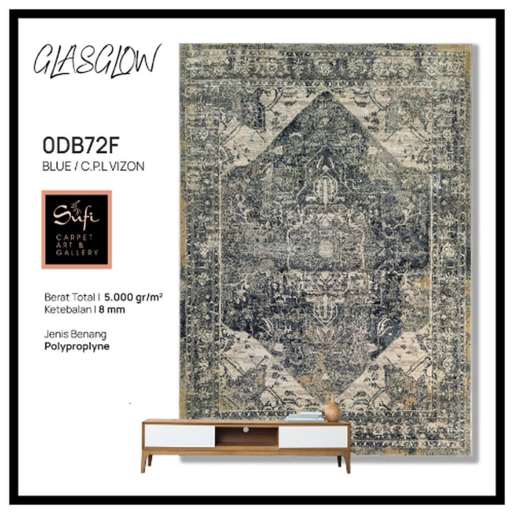 Karpet Lantai Jumbo Minimalis Abstrak Modern Glasglow Design Turki - 300x400