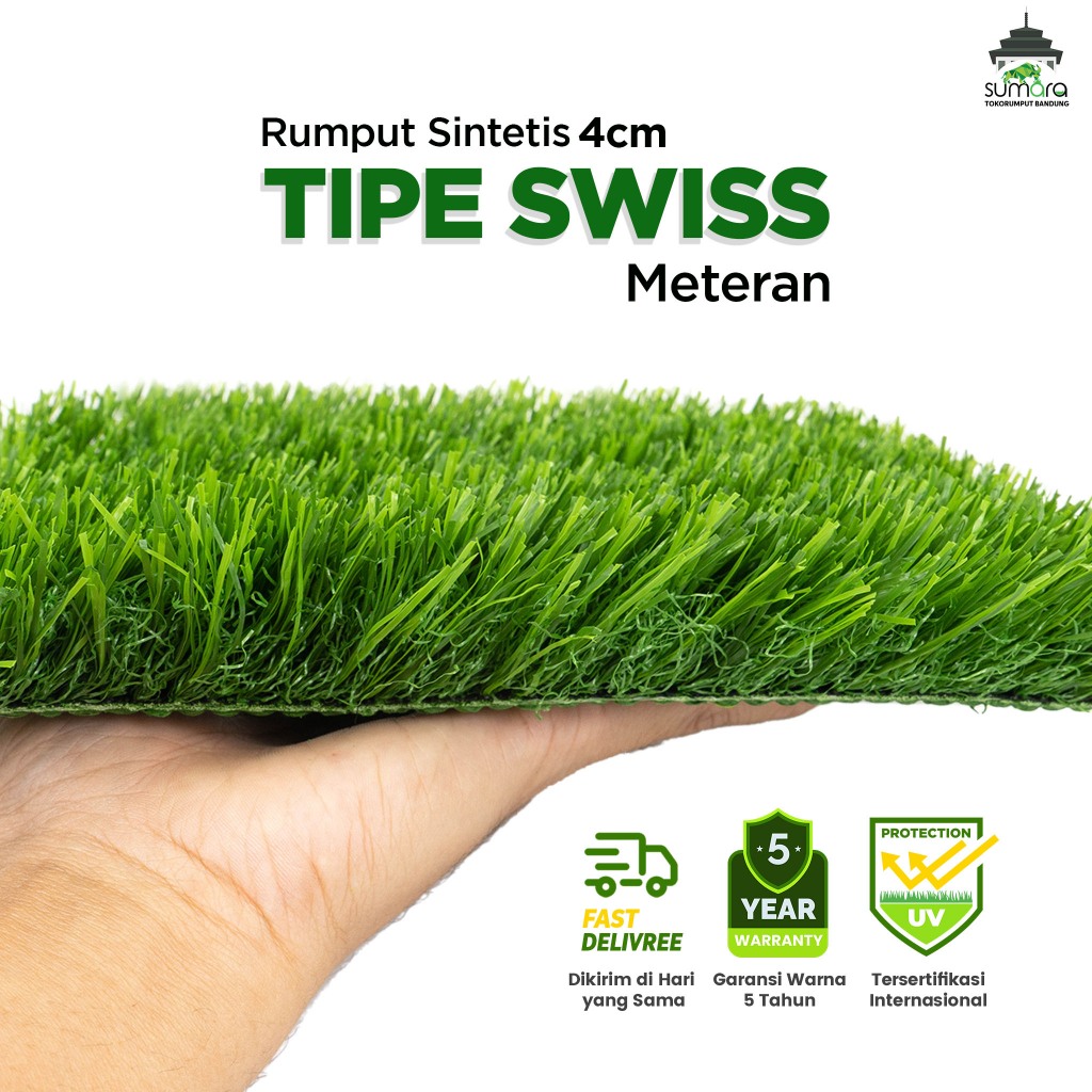 Rumput Sintetis Swiss 4 cm 1x1m Rumput Sintetis Sumara Rumput Sintetis Bandung