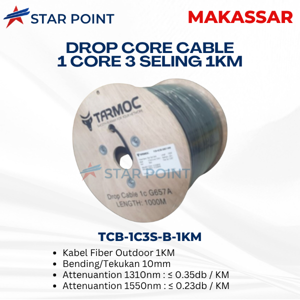 Kabel Dropcore FO 1 CORE 3 SELING 1000m/Cable FO Drop Core SM 1 Core