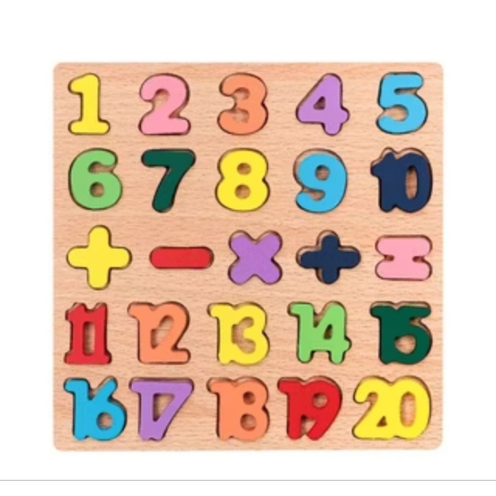 Puzzle Anak Mainan Edukasi Anak Bayi Perempuan Laki 2/3/4 Tahun ABC/Nomor/
