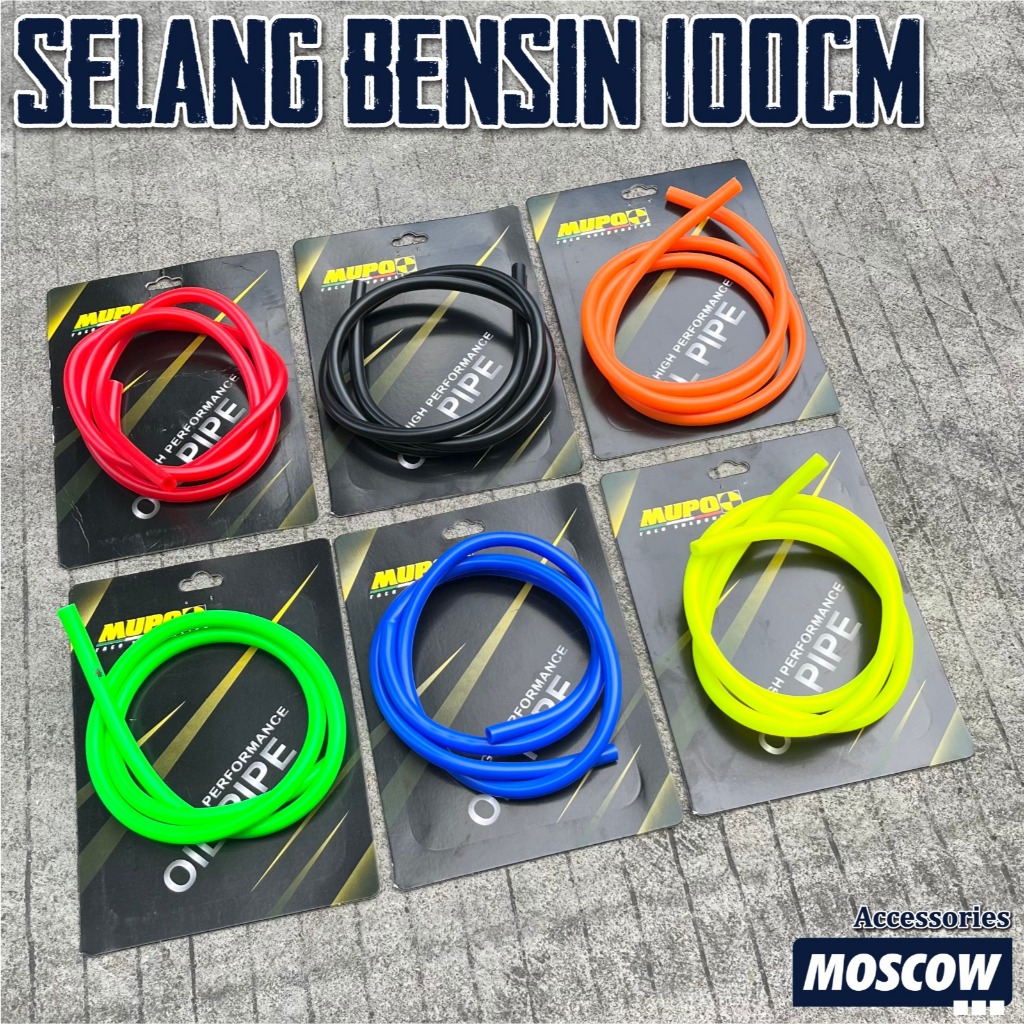 SELANG BENSIN 100CM FULL WARNA ORIGINAL MUPO RACE BAHAN KARET PREMIUM TAHAN PANAS SELANG HAWA PIPA B