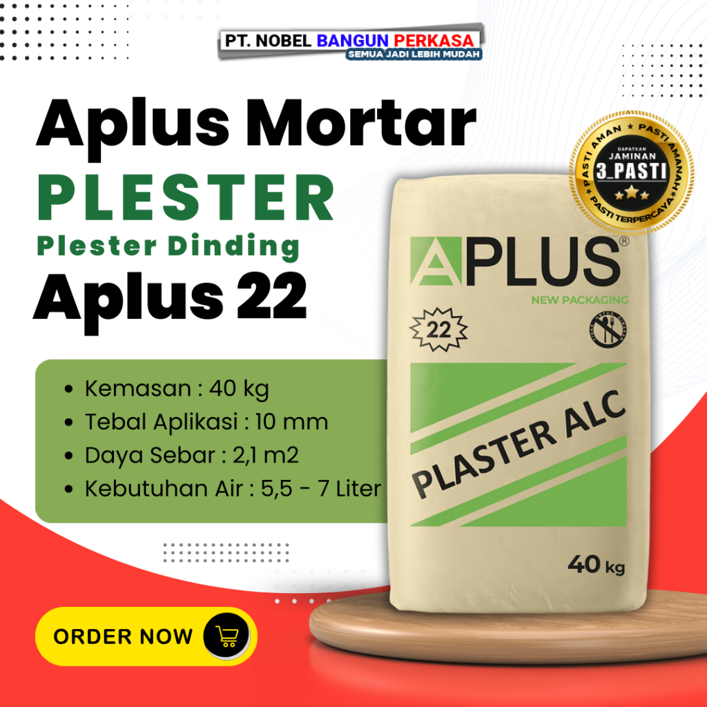 Semen Mortar Aplus Plesteran Dinding 40kg Aplus 22