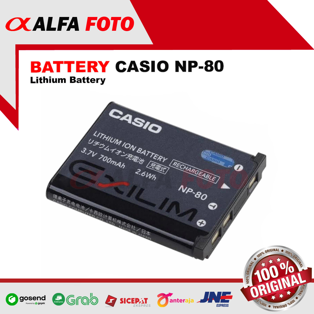 BATTERY CASIO NP-80 BATERAI EXILIM EX Z35 S7 NP80 NP 80