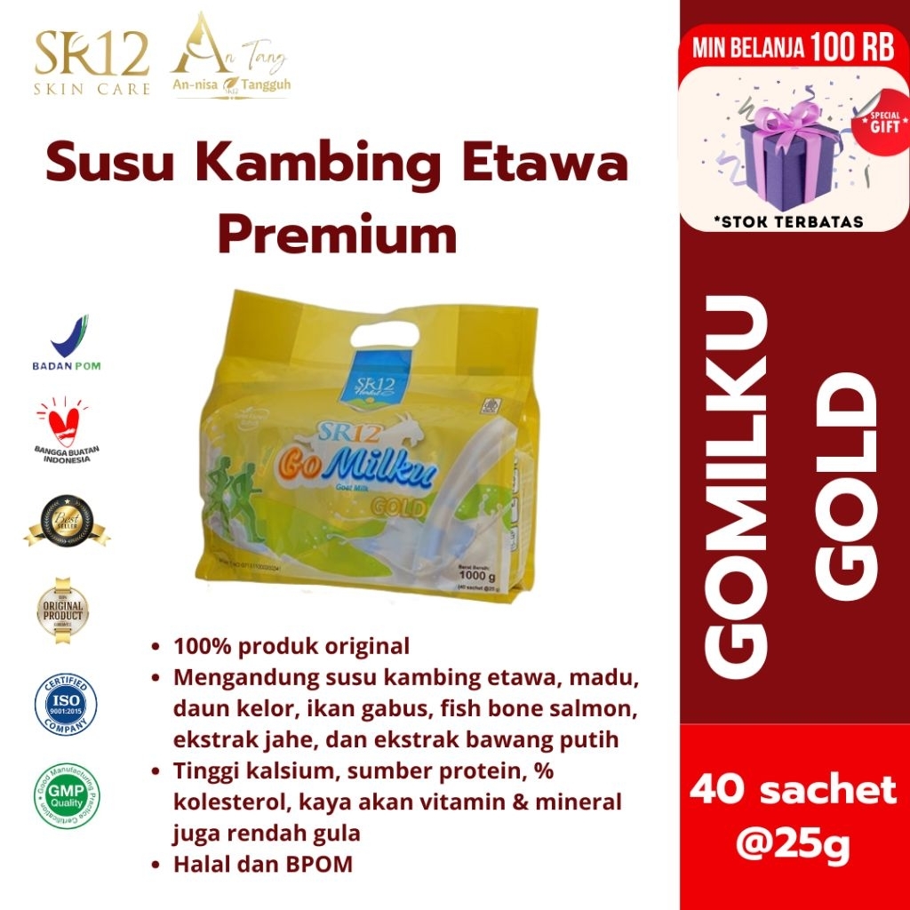GOMILKU GOLD SACHET | SUSU KAMBING ETAWA | SUSU BUBUK | SUSU ETAWA