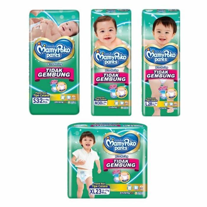 MAMY POKO SLIM PANTS EXTRA KERING (TIDAK GEMBUNG) SIZE M30/L28/XL23/XXL20