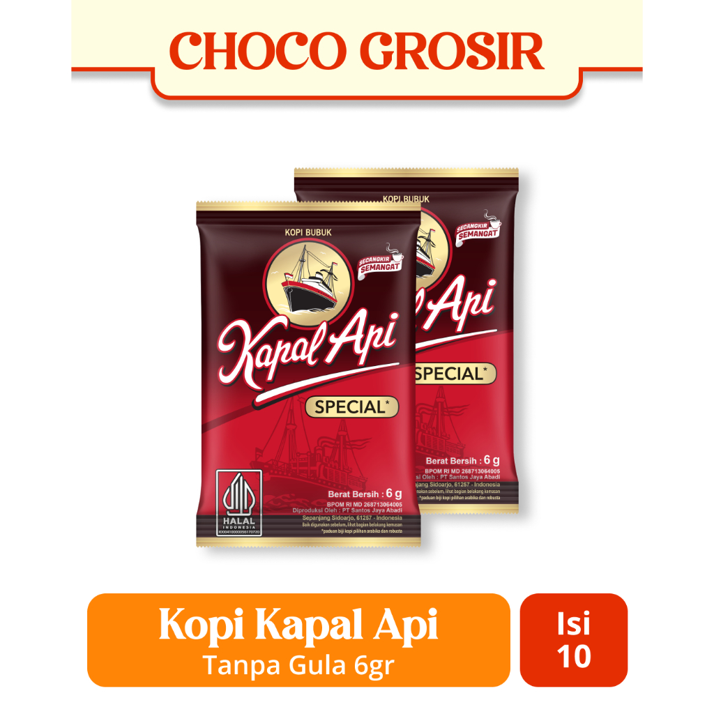 Kopi Kapal Api Mini Special Tanpa Gula 10 Sachet