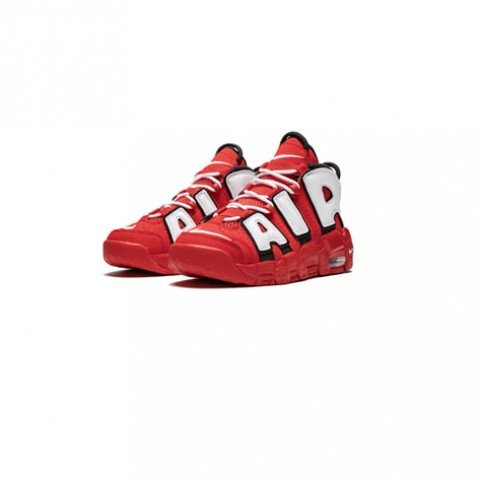 NIKE AIR MORE UPTEMPO UNIVERSITY RED BLACK WHITE (GS)