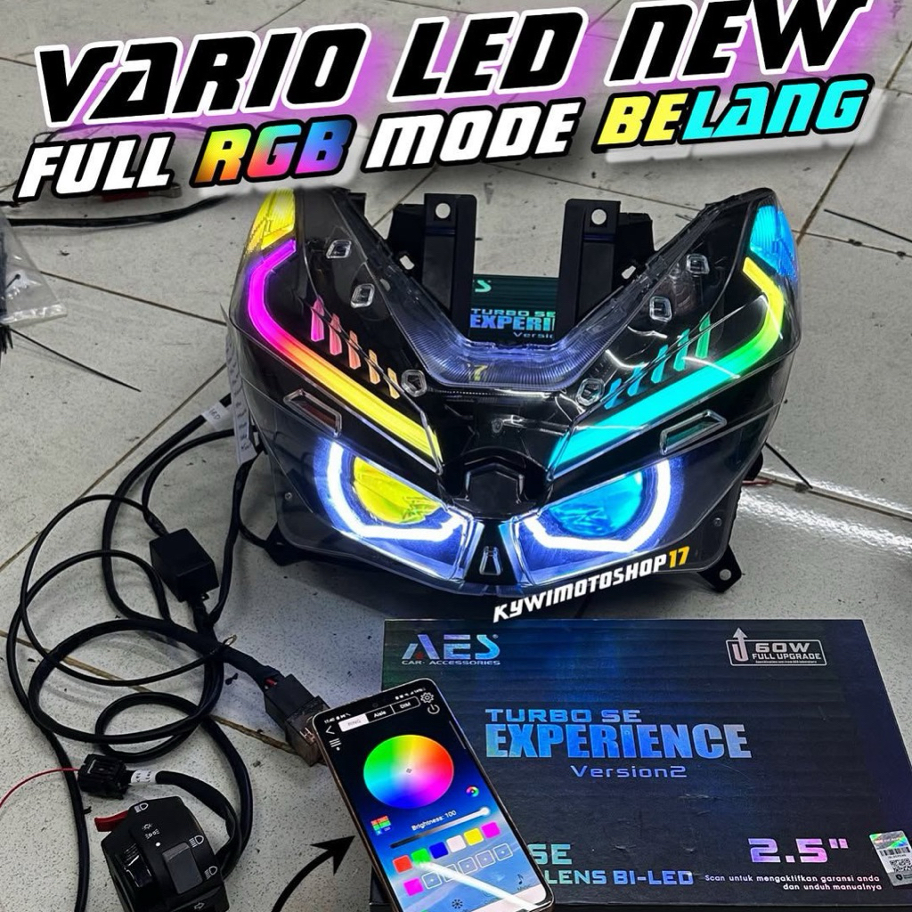 biled vario led new 125 150 full sepek RGB biled vario 125 150 billed vario led biled murah biled fu