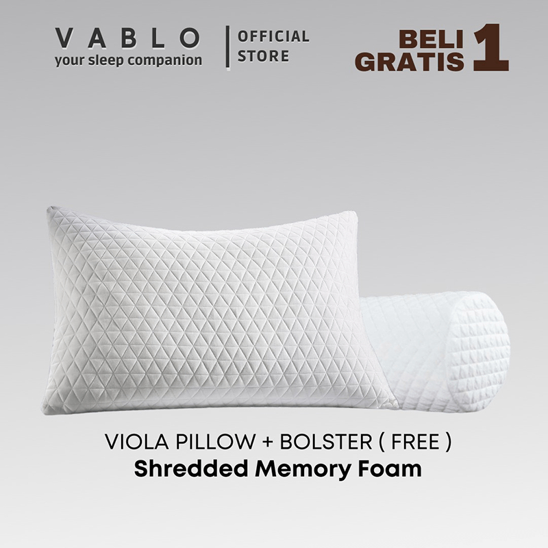Vablo Viola bantal gratis guling micro memory foam - buy 1 get 1 - memory foam - pillow Bed