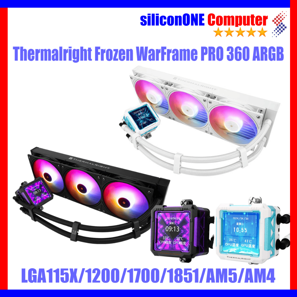Thermalright Frozen Warframe PRO 360 ARGB AIO Black / White CPU Cooler Liquid