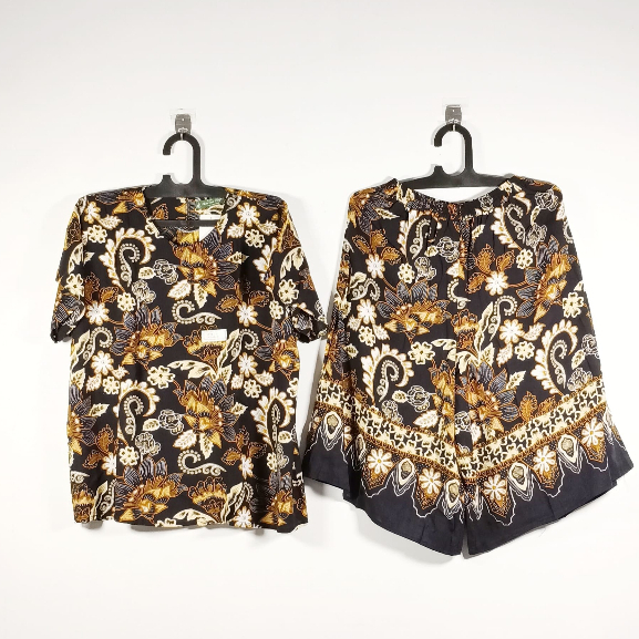 Kencana Ungu Daster  Batik Stelan Baju Celana  Kulot LD 120