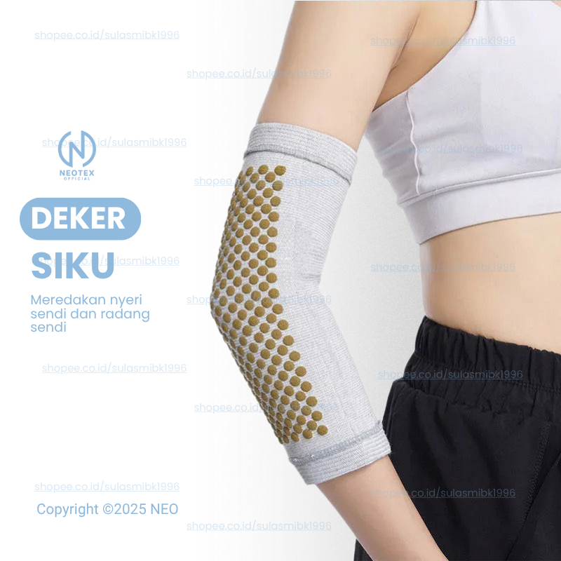Deker Alat Terapi Pelindung Pemanas Siku Tourmaline Lengan Tangan Elbow Support Dekker Decker Volly 
