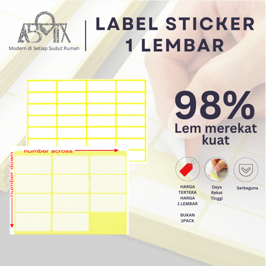 Label Stiker Harga Koala Lembar Label Undangan / Label Buku pelajaran / Label Harga - Satuan