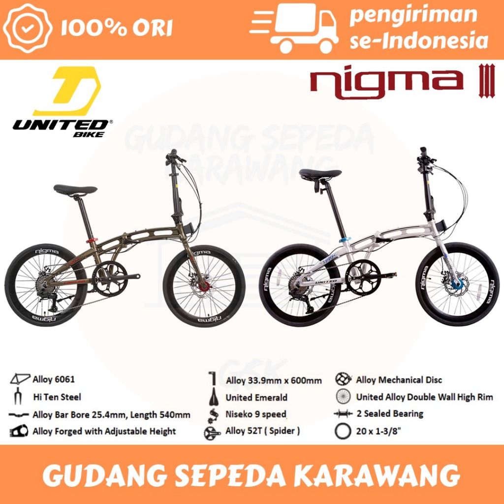 SEPEDA LIPAT FOLDING BIKE UNITED NIGMA III 20 INCH SUPER PROMO