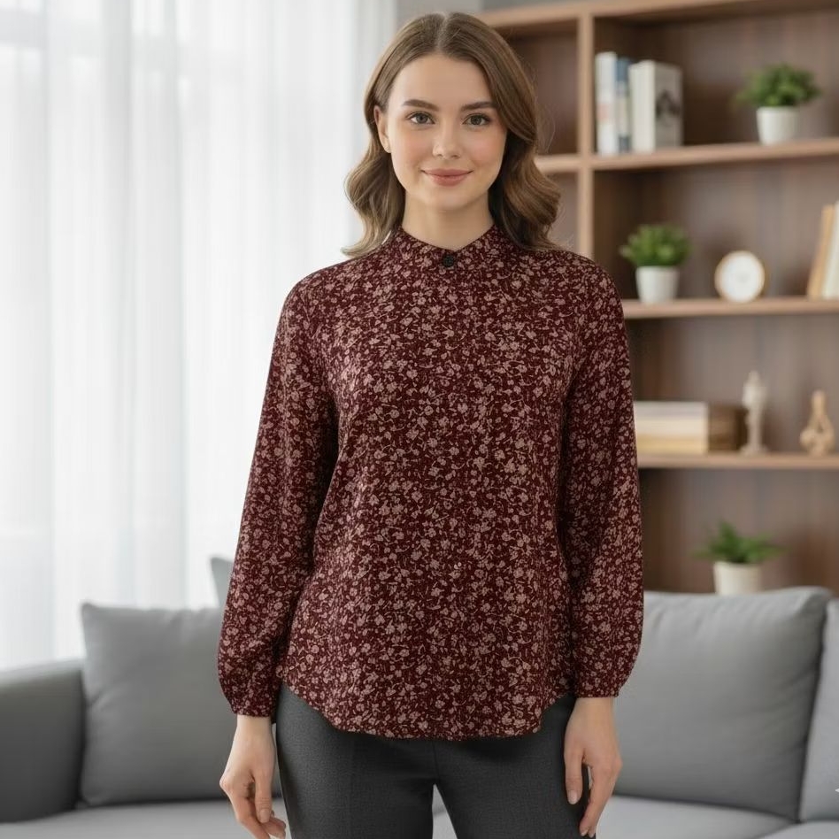 Kemeja Wanita Rayon motif Jumbo LD 110- LD120