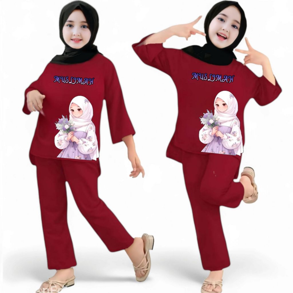 STELAN KULOT SLEBEW/CELANA PANJANG USIA 2-12THN MOTIF MUSLIMAH