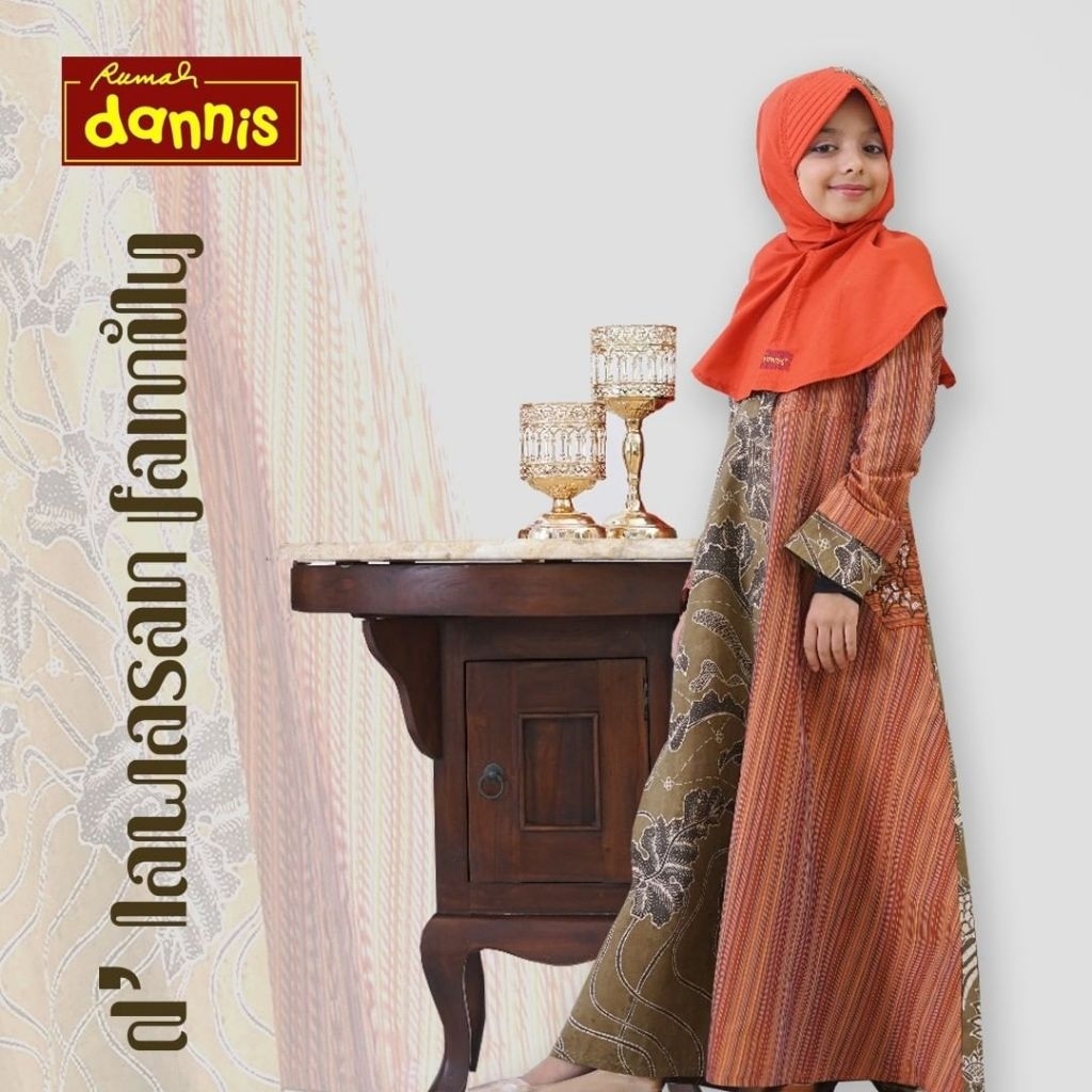 Dannis Couple Gamis Anak & Koko Anak Batik D' Lawasan Busana Muslim Anak