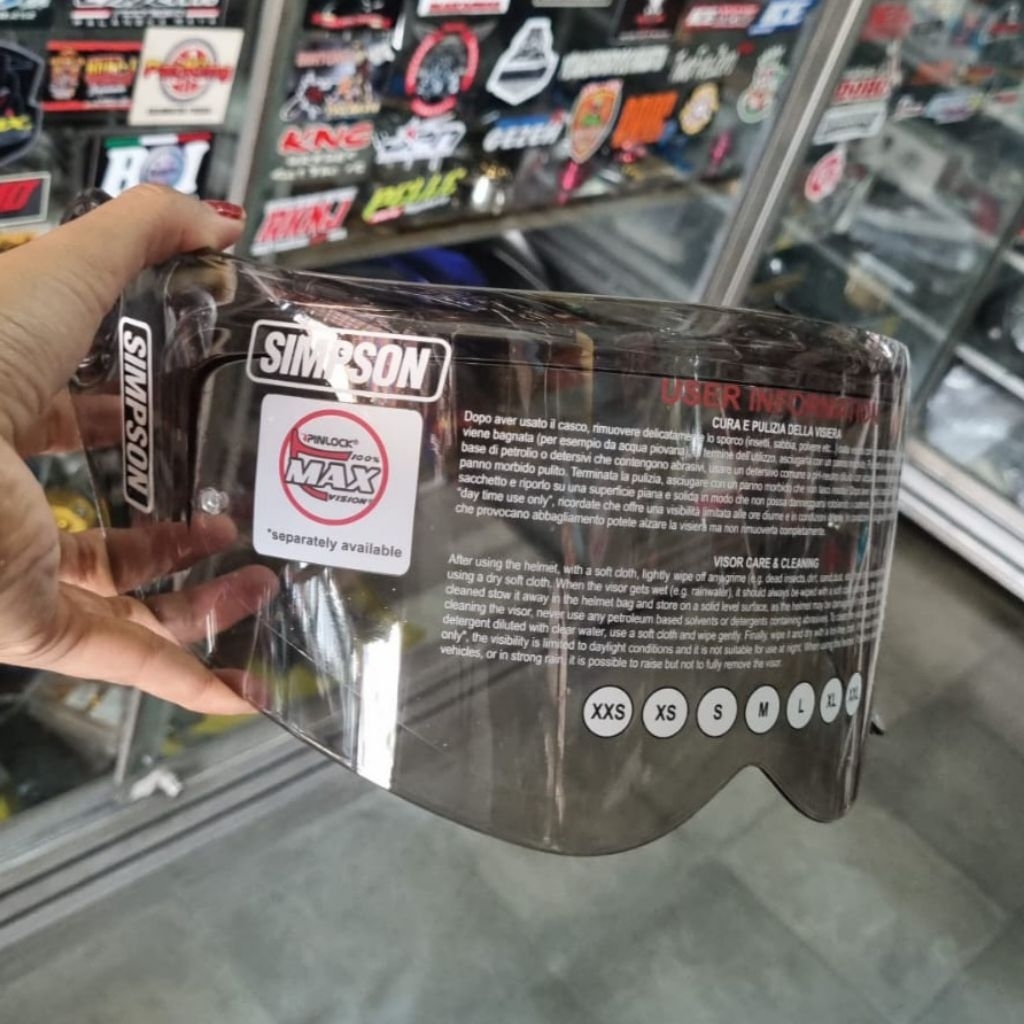 KACA VISOR HELM SIMPSON DARKSOME MOD BANDIT MODULAR LIGHT SMOKE