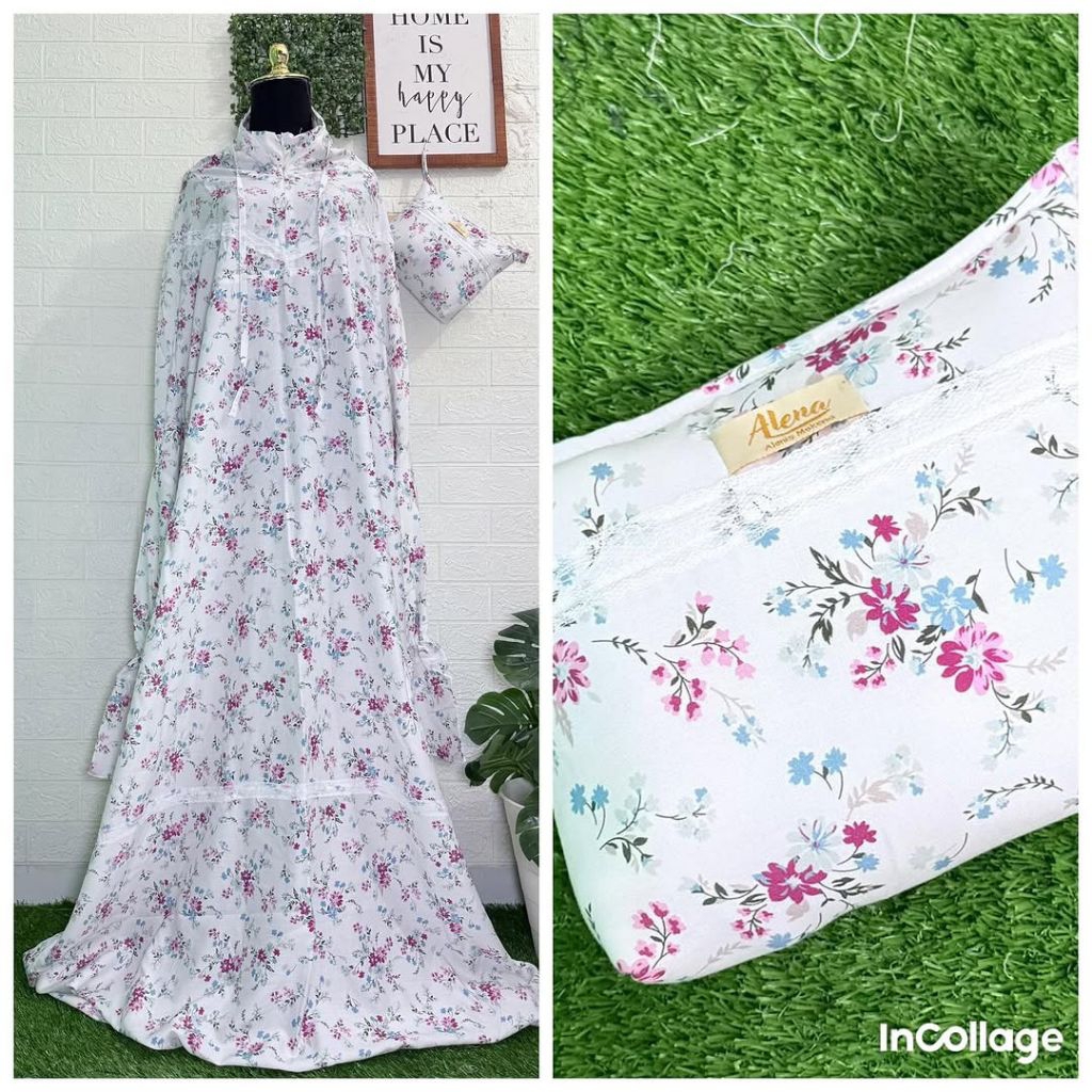 Mukena terusan Fatimah 2in1 || Mukena Rayon premium || mukena adem || mukena dewasa motif || alena