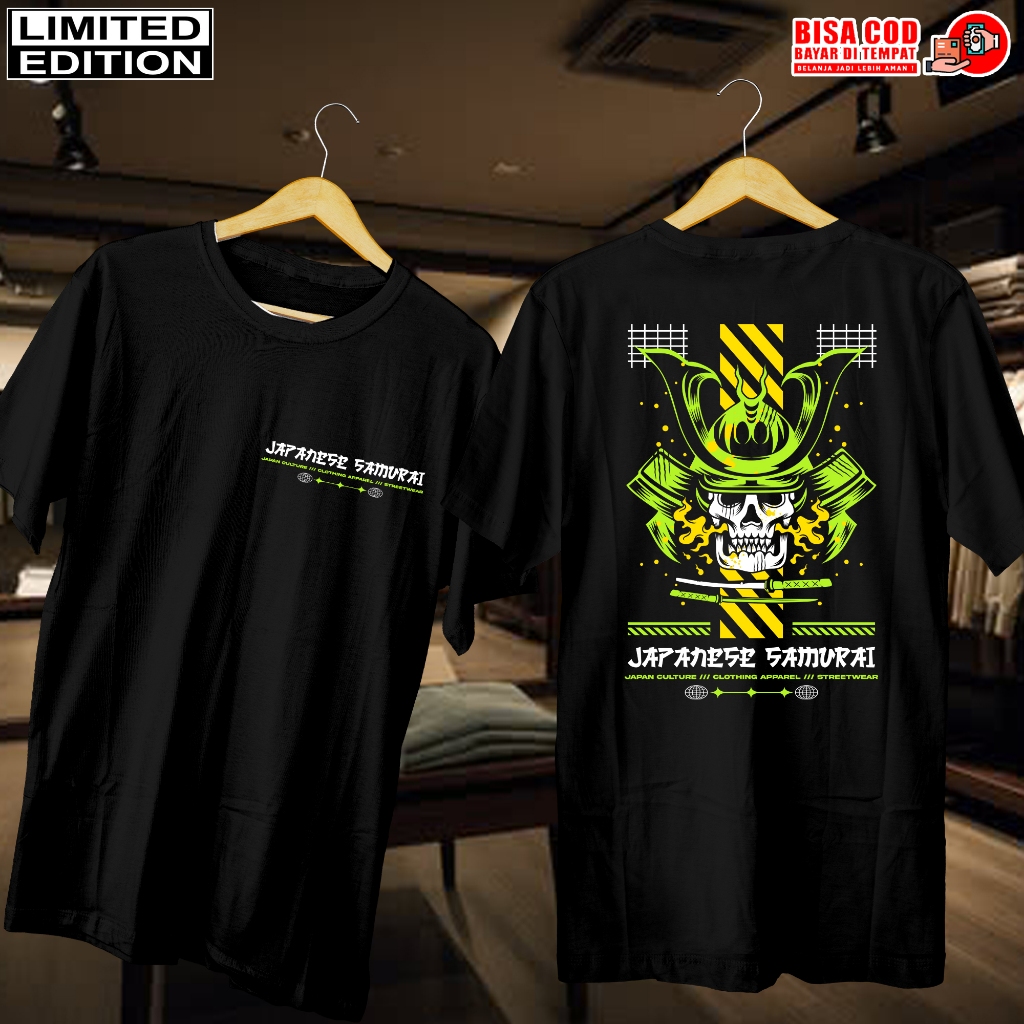 KAOS DISTRO HITAM JEPANG | BAJU KAOS PRIA WANITA | KAOS JEPANG SAMURAI| DISTRO KAOS PRIA WANITA | KA