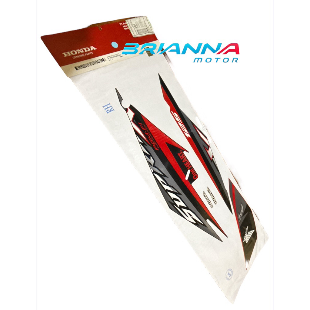 STRIPING SET KANAN BLACK RED NEW SUPRA X 125 PGMFI 871X0 K41 N30ZAR