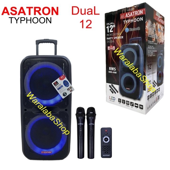 Asatron Portable Typhoon Double 12 Inch Includes 2 Mics