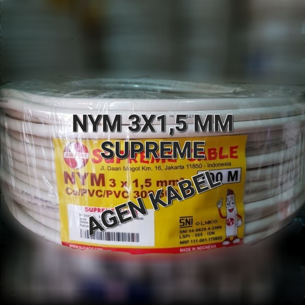 NYM 3X1.5mm SUPREME / KABEL NYM 3 X 1.5 / NYM 3 X1,5 / NYM 3X1,5 mm