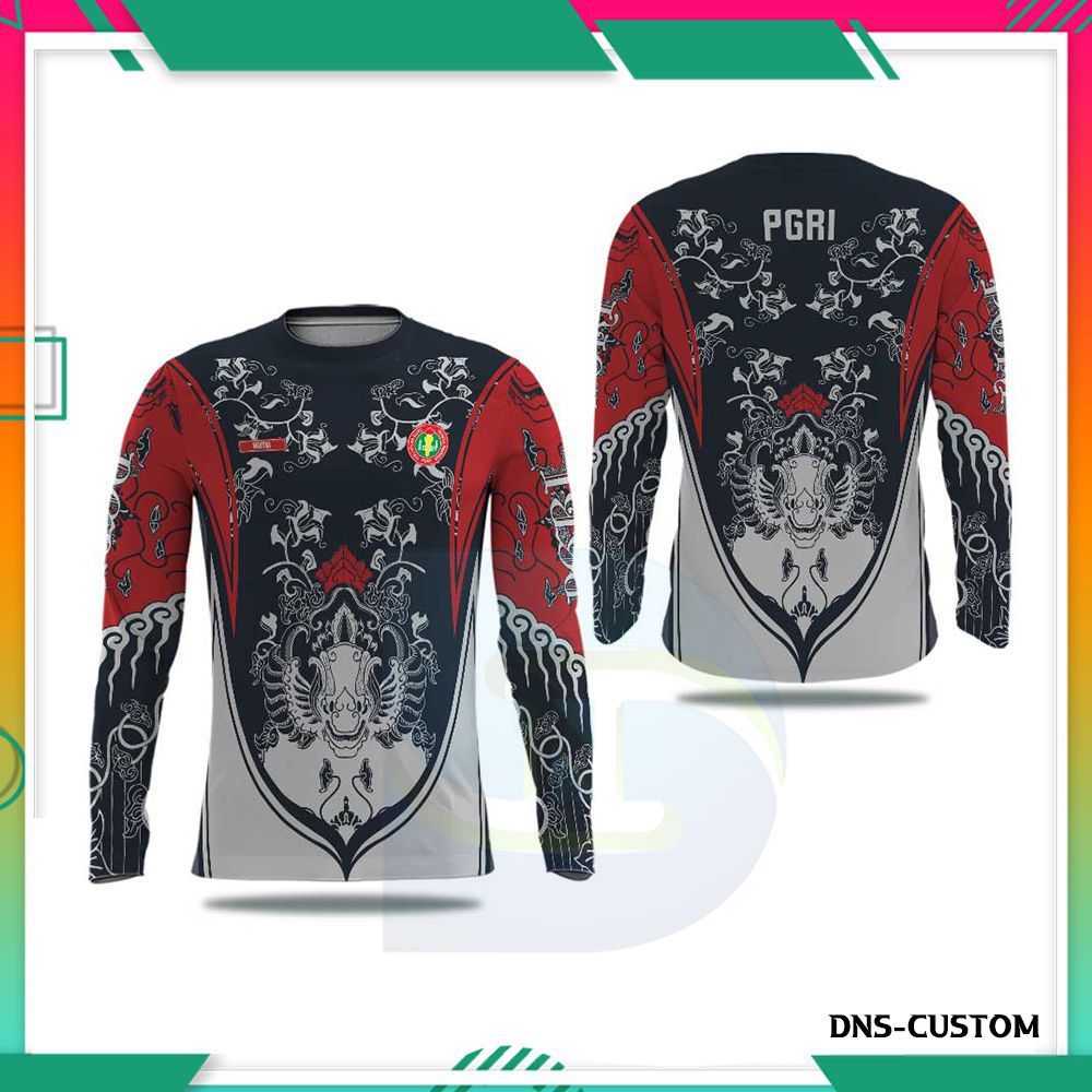 Kaos PGRI Pria Terbaru 2025 – Baju Guru Pria Lengan Panjang Keren dan Nyaman