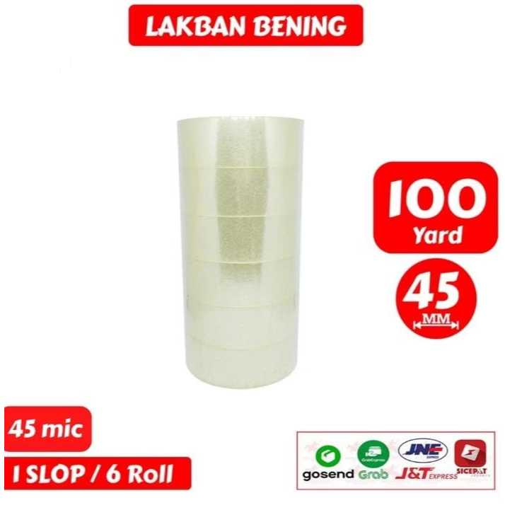 Lakban OPP Tape / Lakban Bening Tape 100 Yard (1 Slop)