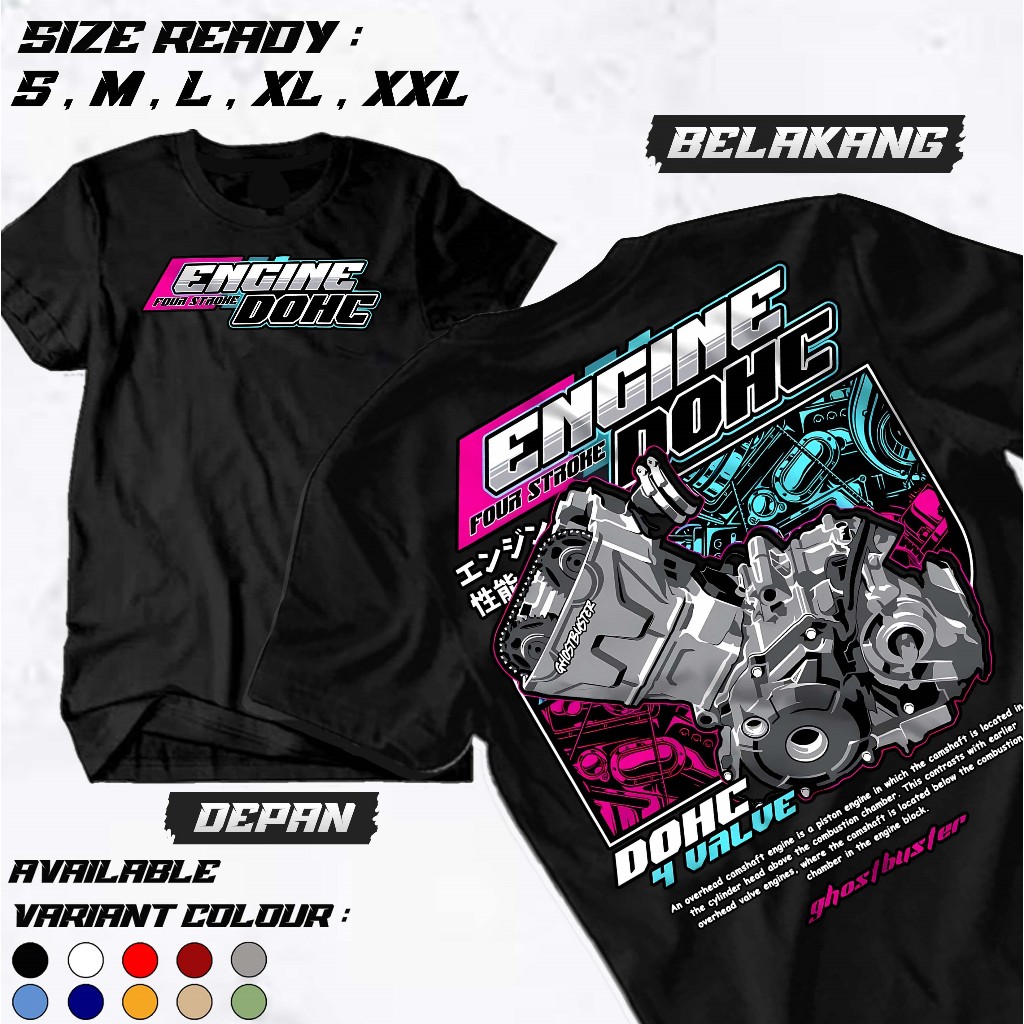 Kaos DOHC Gank 4 Value 4 Stroke Baju Distro Pskn DOHC Pasukan DOHC | KAOS DISTRO TERBARU