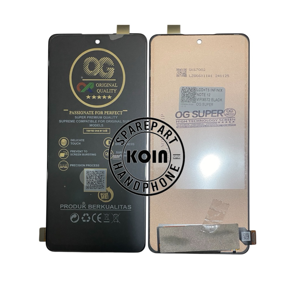 LCD TOUCHSREEN INFINIX NOTE 12 VIP/X672 BLACK ORIGINAL
