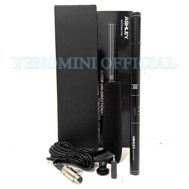 Mic Kabel Condenser Ashley Shotgun Pro Original Microphone Cabel Ashley ShotgunPro Free Kabel , Busa