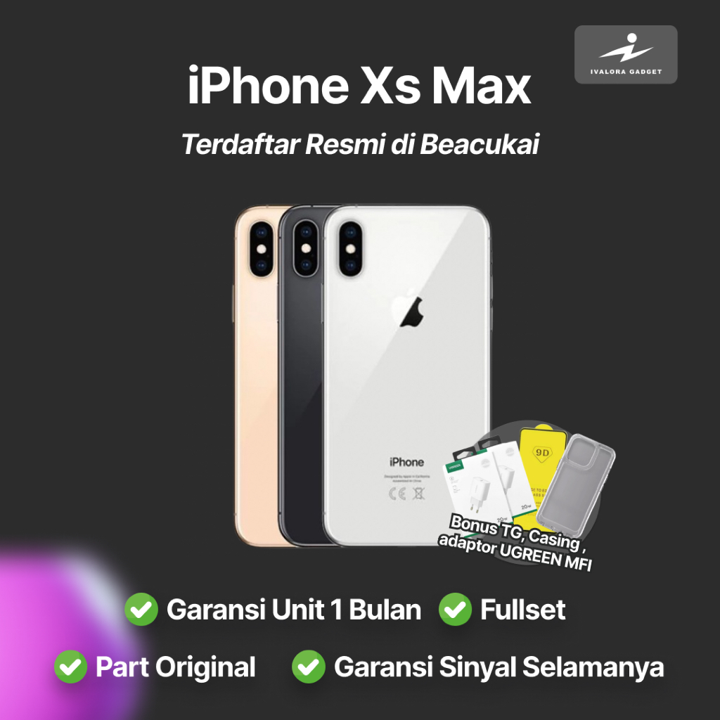 IP XS MAX 256/512 GB BEACUKAI FULLSET
