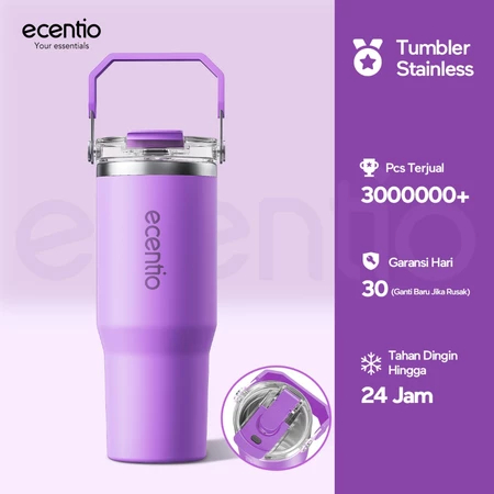 ECENTIO TUMBLER STAINLESS 900ML PURPLE
