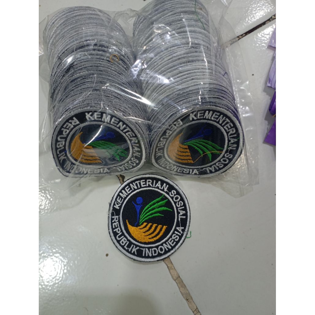 logo KemensosRI betge Kemensos RI emblem bordir Kemensos RI logo PKH betge PKH emblem bordir PKH ful