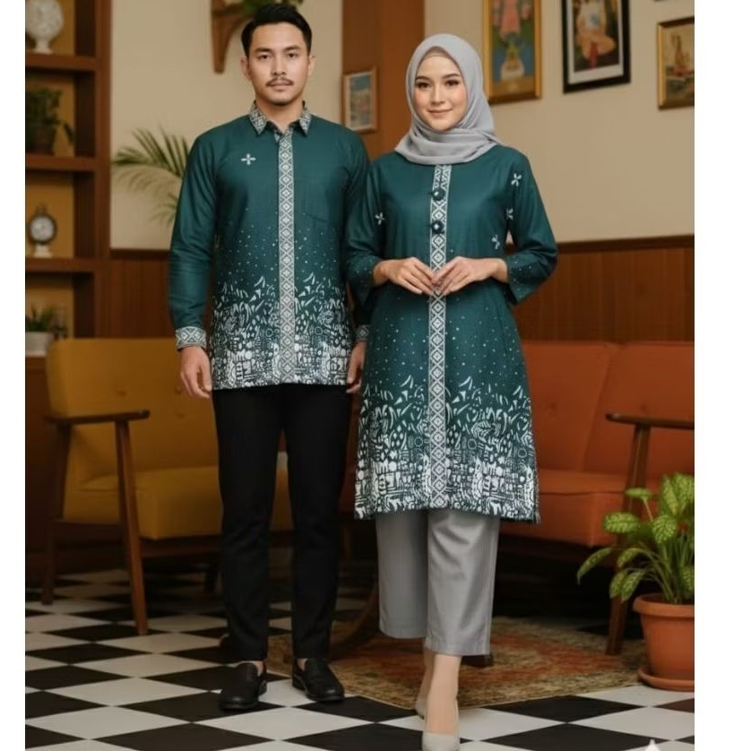 Batik couple bahan katun prima premium