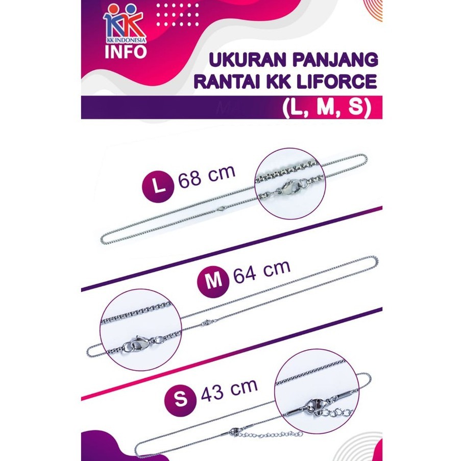 Rantai Kalung KK Liforce 100% Original Chain KK Liforce Original
