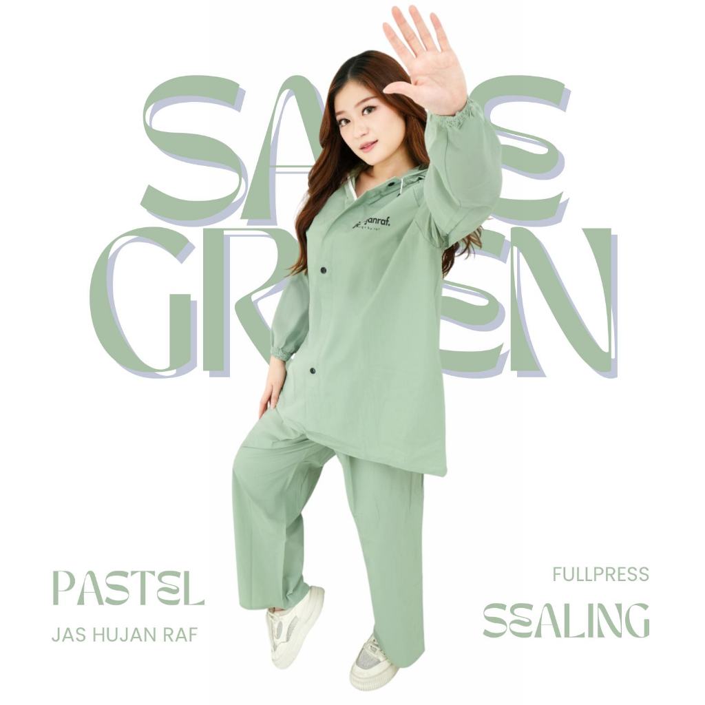 Jas Hujan Dewasa PVC Elastis Anti Air RAF || Mantel Hujan Pria Wanita Tahan Air RAF