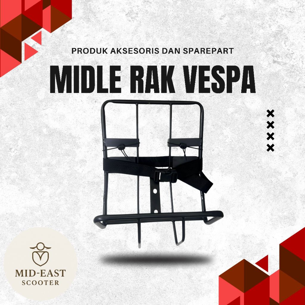 Midle rak vespa / Rak tengah vespa / Aksesoris vespa klasik