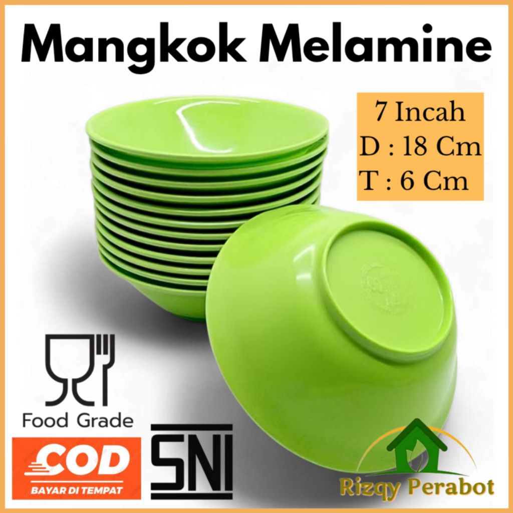 MANGKOK MELAMIN MURAH/ MANGKOK 7 INCH MELAMIN POLOS/ MANGKOK MELAMINE 18 CM MIE BAKSO RAMEN SOTO JEP