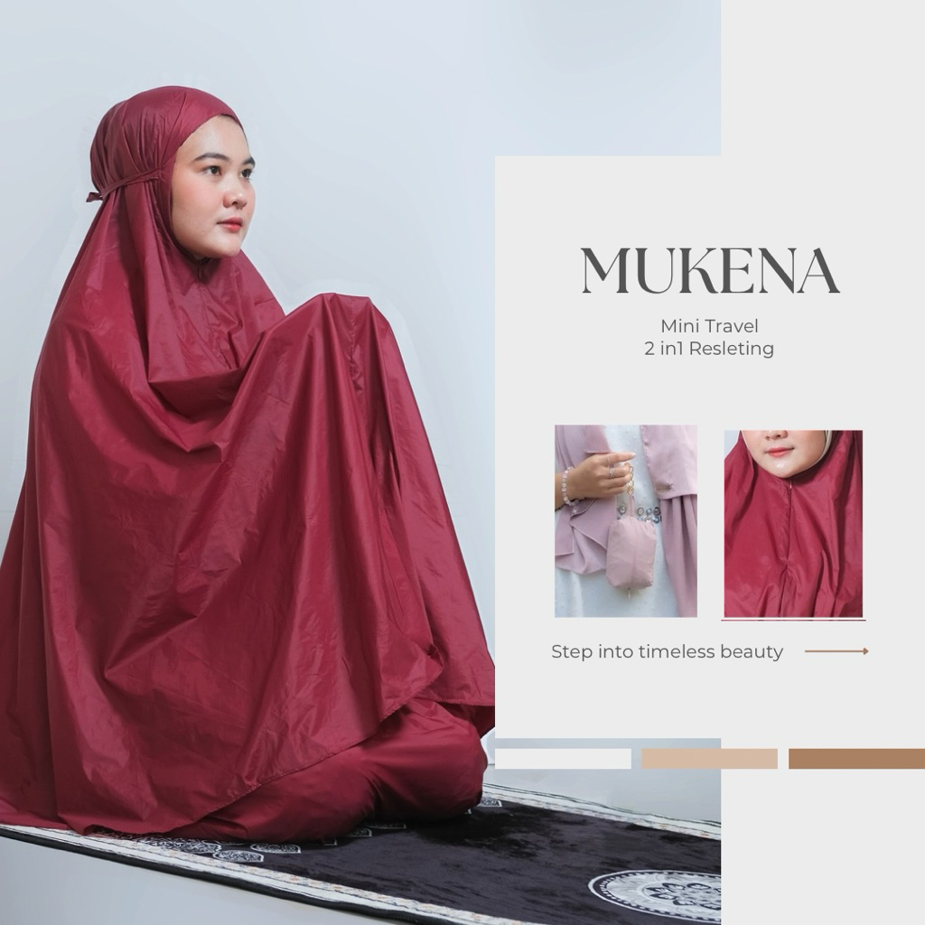 MUKENA TRAVEL POUCH MINI || MUKENA TRAVEL SEDANG PARASUT PREMIUM