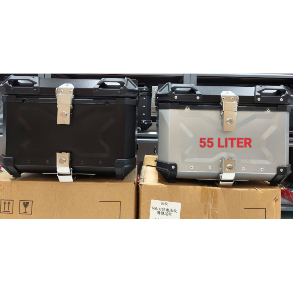 TOP BOX PANNIER ALUMUNIUM UKURAN 55 LITER