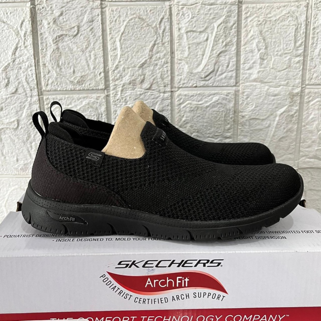 ONLY SIZE 36 SEPATU SKECHERS WANITA TERBARU SKECHERS ARCH FIT REFINE 2.0 CASCADE 104680 FULLBLACK SN