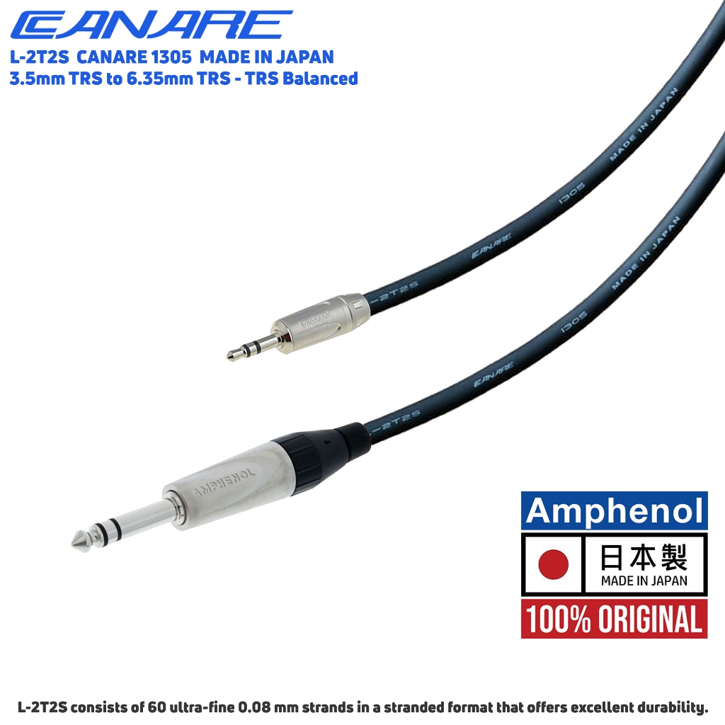 Made In Japan | Kabel Audio Jack 3.5mm to 6.5mm - (ORI, AMPHENOL, MINI - AKAI TRS)