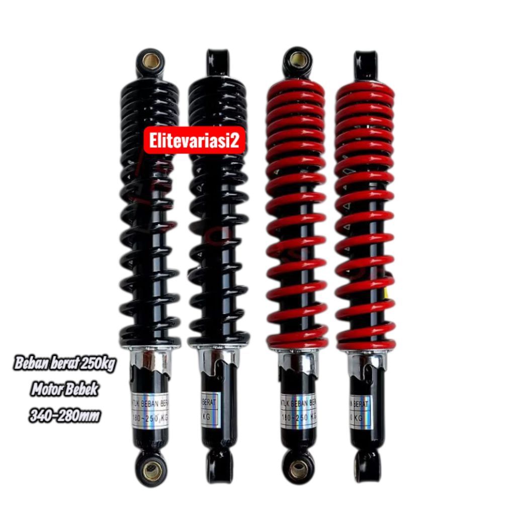 Shockbreaker Belakang Beban Berat 250kg Shok Variasi Bebek Shockbreker (2PCS)  Supra X 125 Rxk