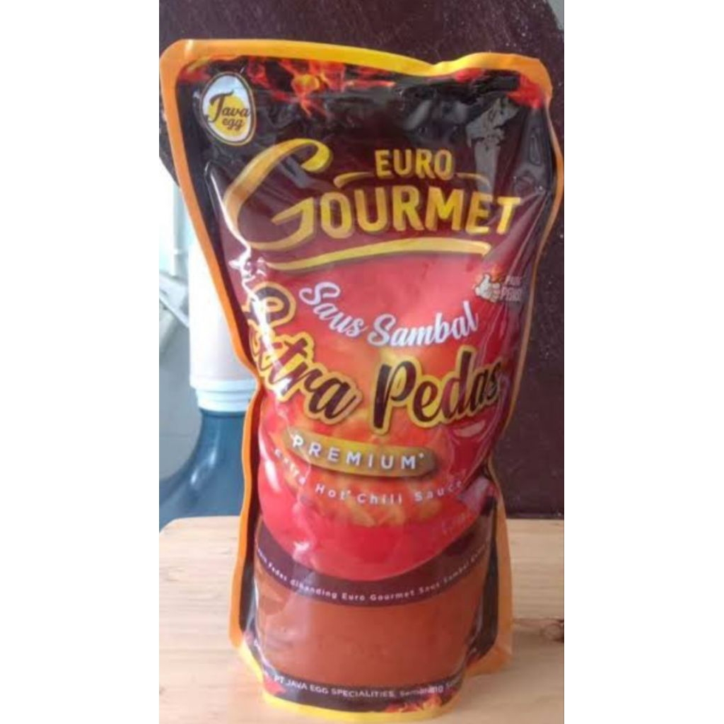 Euro Gourmet saos sambal 1kg.Euro Gourmet Extra Hot Chili.saos sambal Extra pedas 1kg