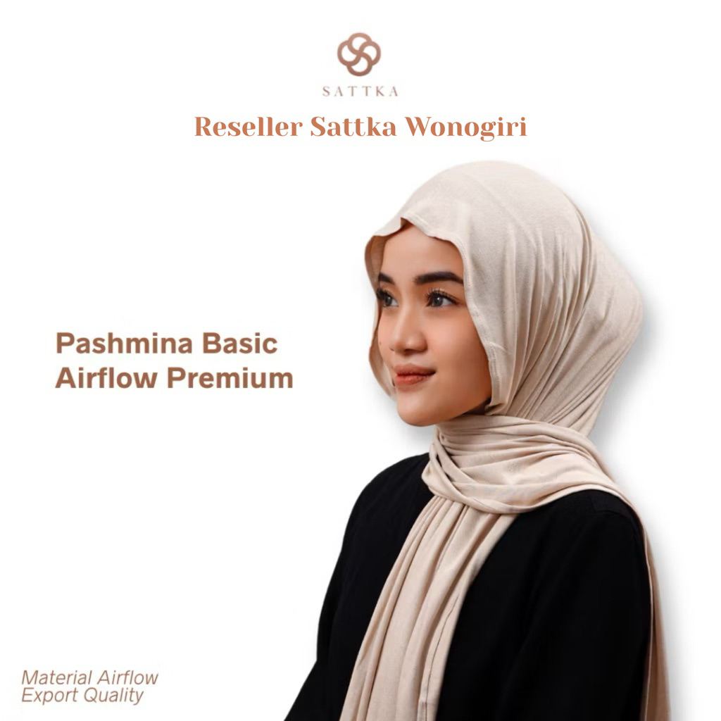 SATTKA Pashmina Basic Airflow Premium Sattka Adem Lentur Ringan Pashmina Kaos Sattka Paling Murah